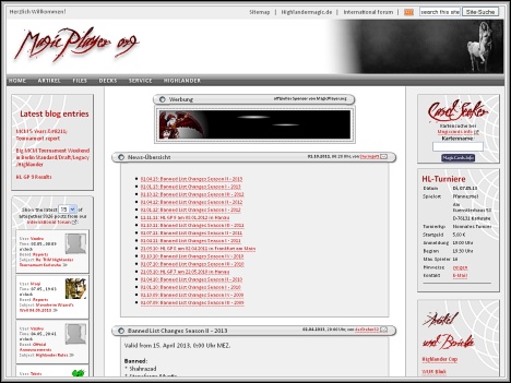 MagicPlayer – Die deutsche Highlander-Seite